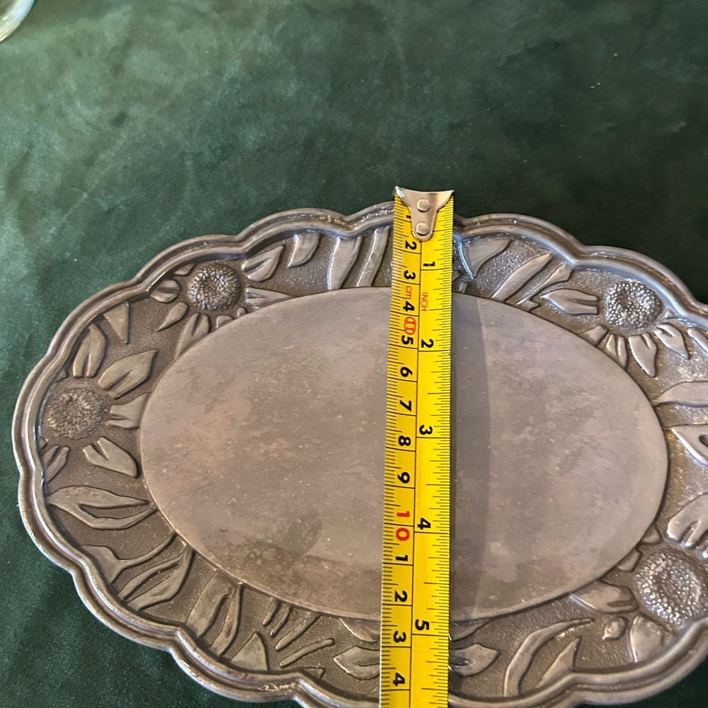 VINTAGE Gorham Small Oval Metal Tray Dish Serveware Platter